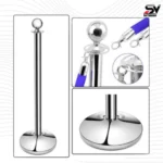 Stainless Steel Queue Manager Post