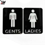 Acrylic Restroom Signage (Black & White)