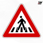 Zebra Crossing Pedestrian Sign Board